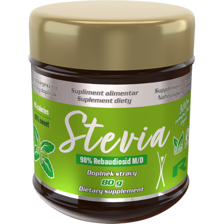 STEVIA POWDER STAR – prírodná alternatíva cukru pre sladenie bez kalórií, Starlife 80 g