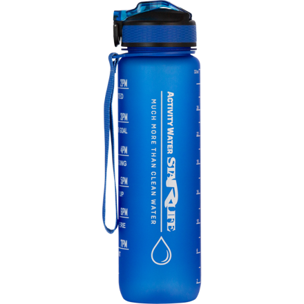 TRITAN BOTTLE STAR, BLUE - Odolná športová fľaša z Tritanu, silikónu a PP, Starlife  1 l