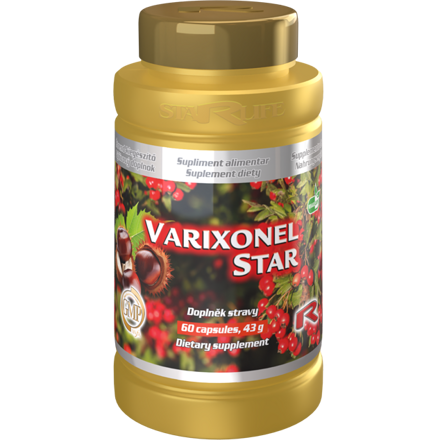 VARIXONEL STAR  -  pri pocite ťažkých a unavených nôh, Starlife  60 kaps