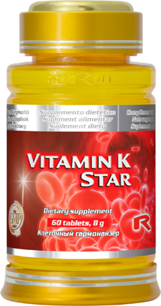 VITAMIN K STAR - pre podporu krvnej zrážanlivosti a stavbu zdravých kostí, Starlife  60 tabl