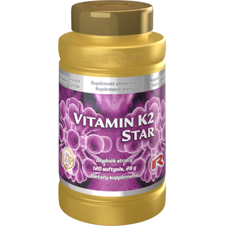 VITAMIN K2 STAR - pre podporu krvnej zrážanlivosti a stavbu zdravých kostí, Starlife  120 tob