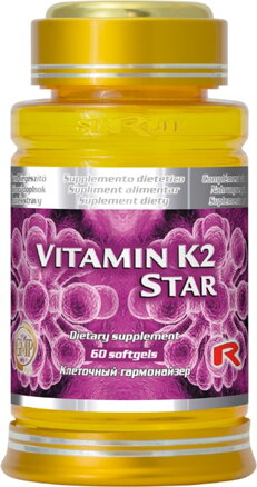 VITAMIN K2 STAR - pre podporu krvnej zrážanlivosti a stavbu zdravých kostí, Starlife  60 tob