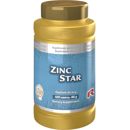 ZINC STAR - pre zdravé nechty, vlasy, zuby a kožu, Starlife 120 tabl