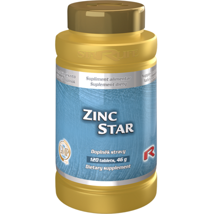 ZINC STAR - pre zdravé nechty, vlasy, zuby a kožu, Starlife 120 tabl 