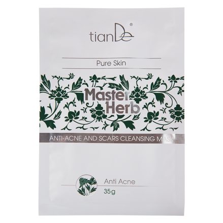 Čistiaca maska na tvár proti akné a jazvám "Master Herb", tianDe  35 g