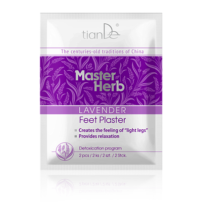 Levanduľová náplasť na nohy "Master Herb", tianDe  2 ks