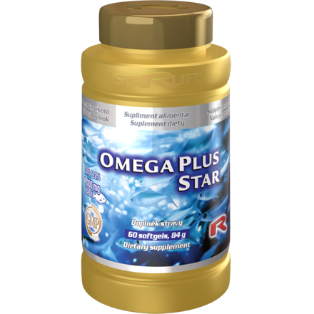 OMEGA PLUS STAR -  olej z morských rýb pre podporu zdravia srdca, mozgu a kĺbov, Starlife  60 kaps