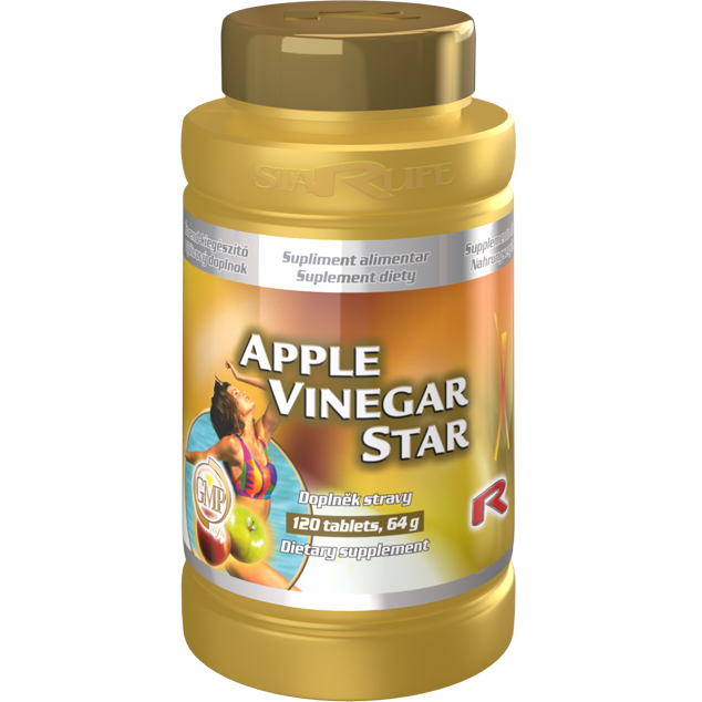 APPLE VINEGAR STAR -  jablčný ocot pre zníženie hmotnosti a únavy, Starlife  60 tabl