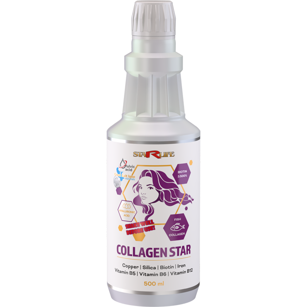COLLAGEN STAR - hydrolyzovaný kolagén pre profesionálnu starostlivosť o pleť, pokožku, vlasy a nechty, Starlife 500 ml COLLAGEN STAR - hydrolyzovaný kolagén pre profesionálnu starostlivosť o pleť, pokožku, vlasy a nechty, Starlife 500 ml