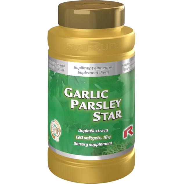 GARLIC PARSLEY STAR - kombinácia cesnaku a petržlenu pre podporu činnosti kardiovaskulárneho systému, Starlife 120 tob GARLIC PARSLEY STAR - kombinácia cesnaku a petržlenu pre podporu činnosti kardiovaskulárneho systému, Starlife 120 tob