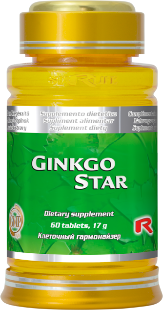 GINKGO STAR  -  pre podporu kardiovaskulárneho a obehového systému, Starlife  60 tob