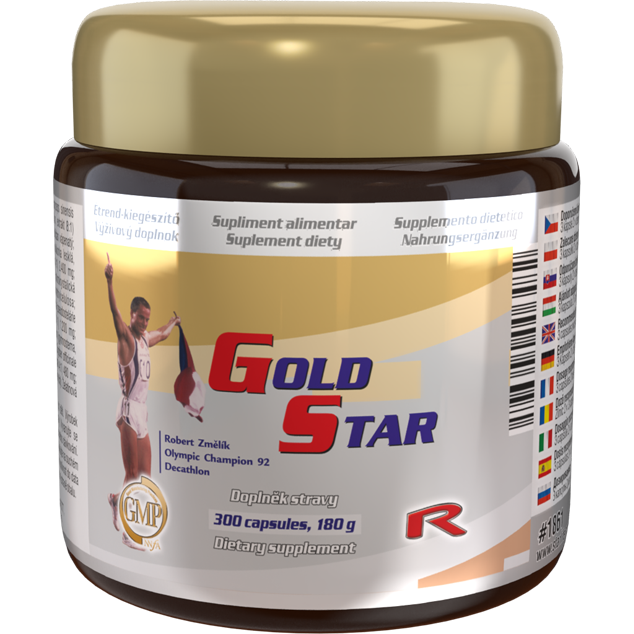 GOLD STAR – pre podporu imunity, zvýšenie sily, vytrvalosti a vitality, Starlife  300 kaps