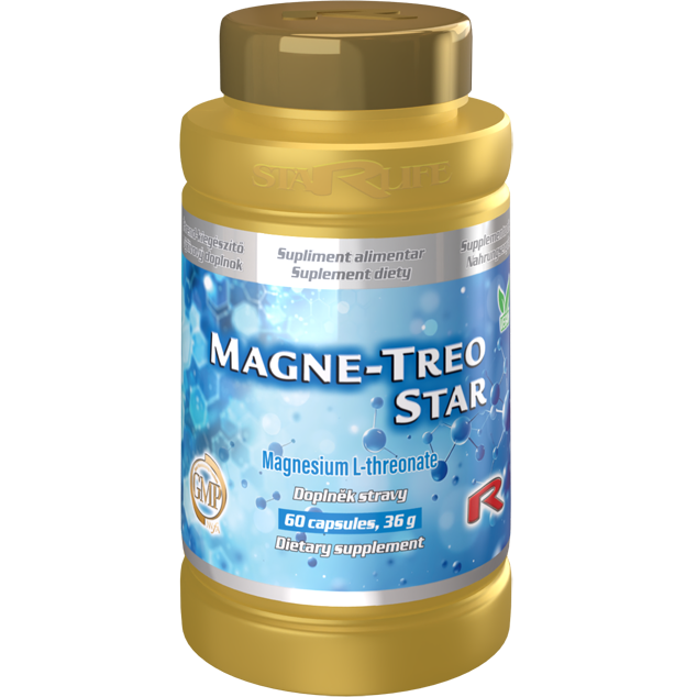 MAGNE-TREO STAR - pre podporu činnosti mozgu, pamäti a duševnej rovnováhy, Starlife  60 kaps