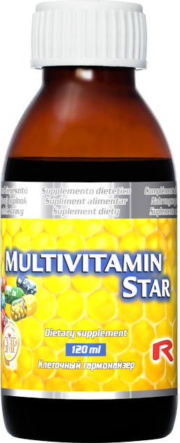 MULTIVITAMIN STAR – sirup s príjemnou chuťou obsahujúci vitamíny a minerálne látky pre imunitu, vitalitu a zdravý život, Starlife 120 ml MULTIVITAMIN STAR – sirup s príjemnou chuťou obsahujúci vitamíny a minerálne látky pre imunitu, vitalitu a zdravý život, Starlife 120 ml