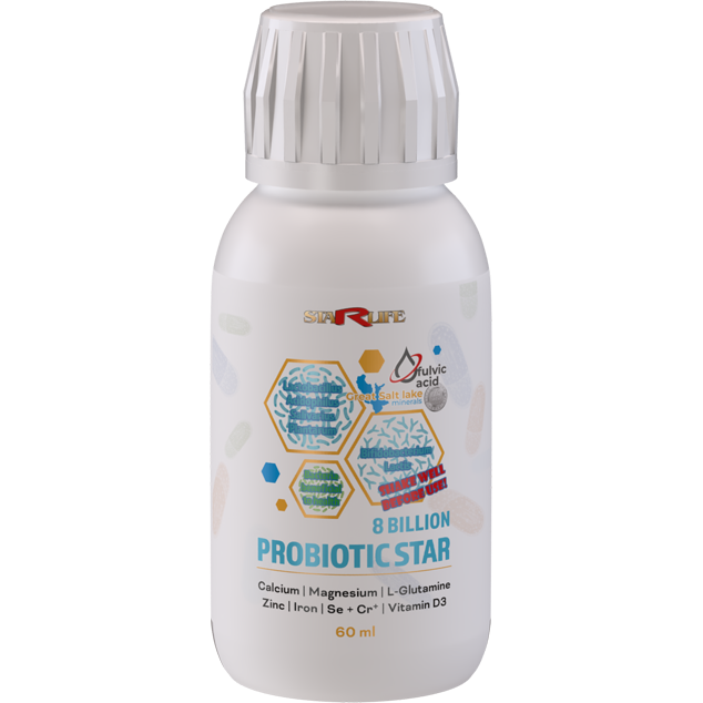 PROBIOTIC STAR  -  probiotiká pre zdravú črevnú mikroflóru a silný imunitný systém, Starlife  60 ml