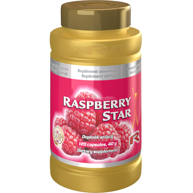 RASPBERRY STAR - pre efektívnu kontrolu hmotnosti, Starlife 120 kaps RASPBERRY STAR - pre efektívnu kontrolu hmotnosti, Starlife 120 kaps