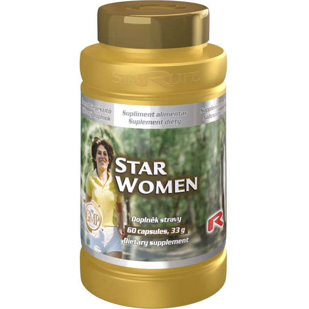 STAR WOMEN - pre posilnenie ženského organizmu, pomoc pri ženských problémoch, Starlife  60 kaps