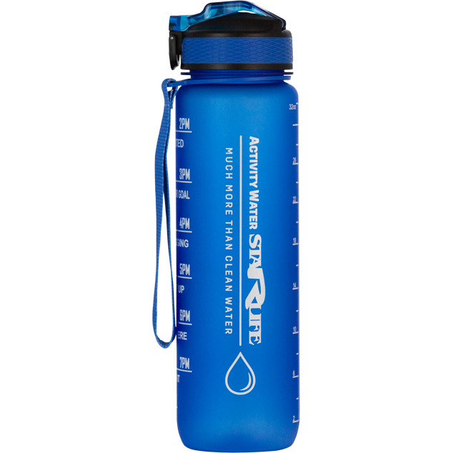 TRITAN BOTTLE STAR, BLUE - Odolná športová fľaša z Tritanu, silikónu a PP, Starlife  1 l