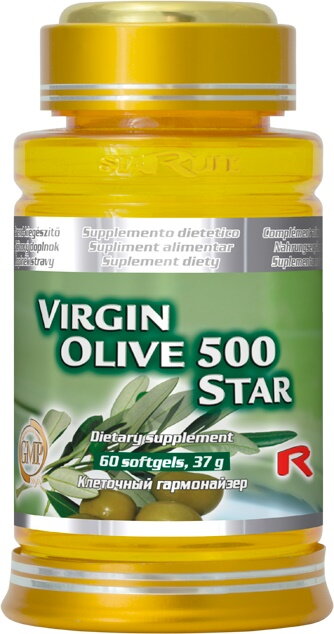 VIRGIN OLIVE 500 STAR - panenský olivový olej pre celkovú podporu organizmu, Starlife 60 kaps VIRGIN OLIVE 500 STAR - panenský olivový olej pre celkovú podporu organizmu, Starlife 60 kaps