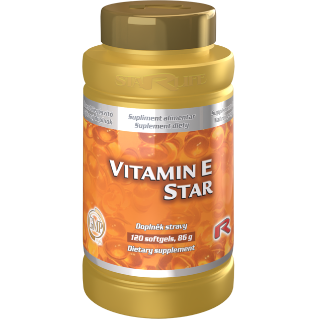 VITAMIN E STAR - s antioxidačnými účinkami pre dobrý zrak a správnu funkciu pokožky, Starlife  120 tob