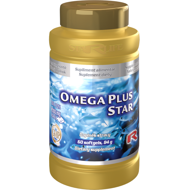 OMEGA PLUS STAR -  olej z morských rýb pre podporu zdravia srdca, mozgu a kĺbov, Starlife  60 kaps