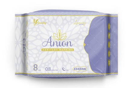 Aniónové vložky "Anion Luxury" na nočné použitie, Aunity 8 ks