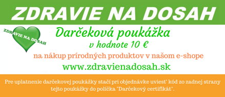 Darčeková poukážka v hodnote 10 €