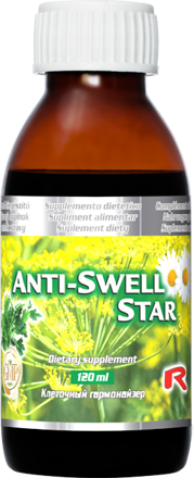 ANTI-SWELL STAR - sirup pre dobré trávenie, dýchanie, duševnú a fyzickú pohodu a zvýšenie imunity,  Starlife 120 ml