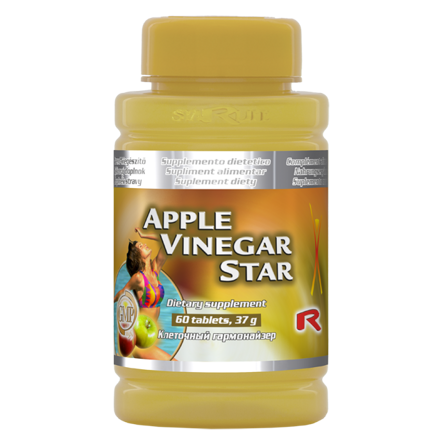 APPLE VINEGAR STAR -  jablčný ocot pre zníženie hmotnosti a únavy, Starlife  60 tabl