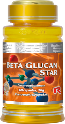 BETA GLUCAN STAR - pre podporu a stimuláciu imunitného systému, s protinádorovým účinkom, Starlife  60 kaps