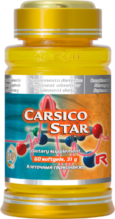 CARSICO STAR - doplnok stravy s koenzýmom Q10, L-karnitínom a vitamínom E  60 tob