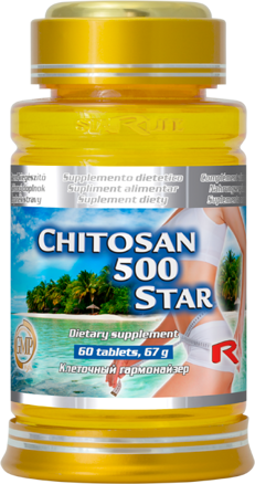 CHITOSAN 500 STAR - pre zníženie hladiny cholesterolu a redukciu hmotnosti, Starlife  60 tabl 