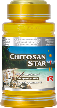 CHITOSAN STAR - pre zníženie hladiny cholesterolu a redukciu hmotnosti, Starlife  60 kaps