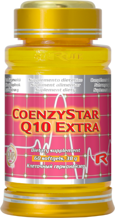 COENZYSTAR Q10 EXTRA  -  koenzým Q10 a karnitín pre zdravý kardiovaskulárny systém, Starlife  60 tob 