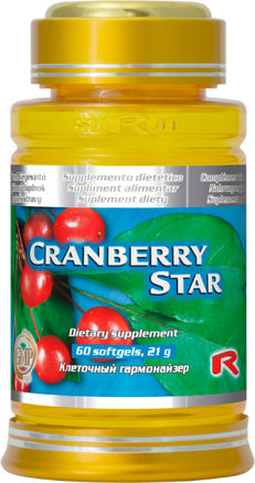CRANBERRY STAR - pre zdravé obličky, močový mechúr a cievy, Starlife  60 kaps