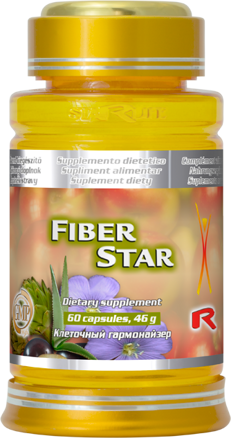 FIBER STAR - vláknina pre zdravý črevný trakt, Starlife  60 kaps