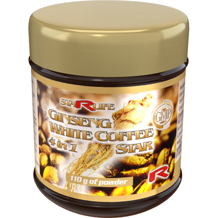 GINSENG WHITE COFFEE STAR - Káva Arabica s obsahom ženšenu, Starlife 110 g