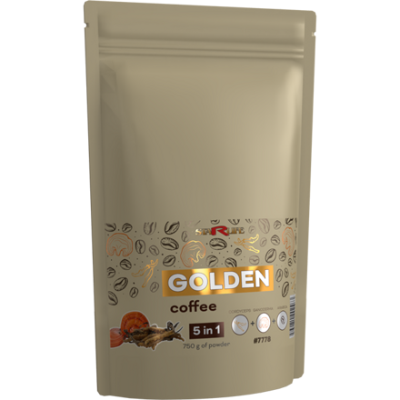 GOLDEN COFFEE STAR - Káva Arabica s obsahom huby Cordyceps a Ganoderma, Starlife 750 g