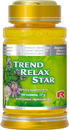 TREND RELAX STAR - k zníženiu nervového napätia a stresu, Starlife  60 tabl 