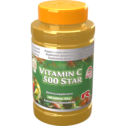 VITAMIN C 500 STAR - pre posilnenie imunitného systému, Starlife  60 tabl