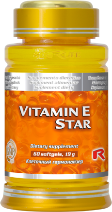 VITAMIN E STAR - s antioxidačnými účinkami pre dobrý zrak a správnu funkciu pokožky, Starlife  60 tob
